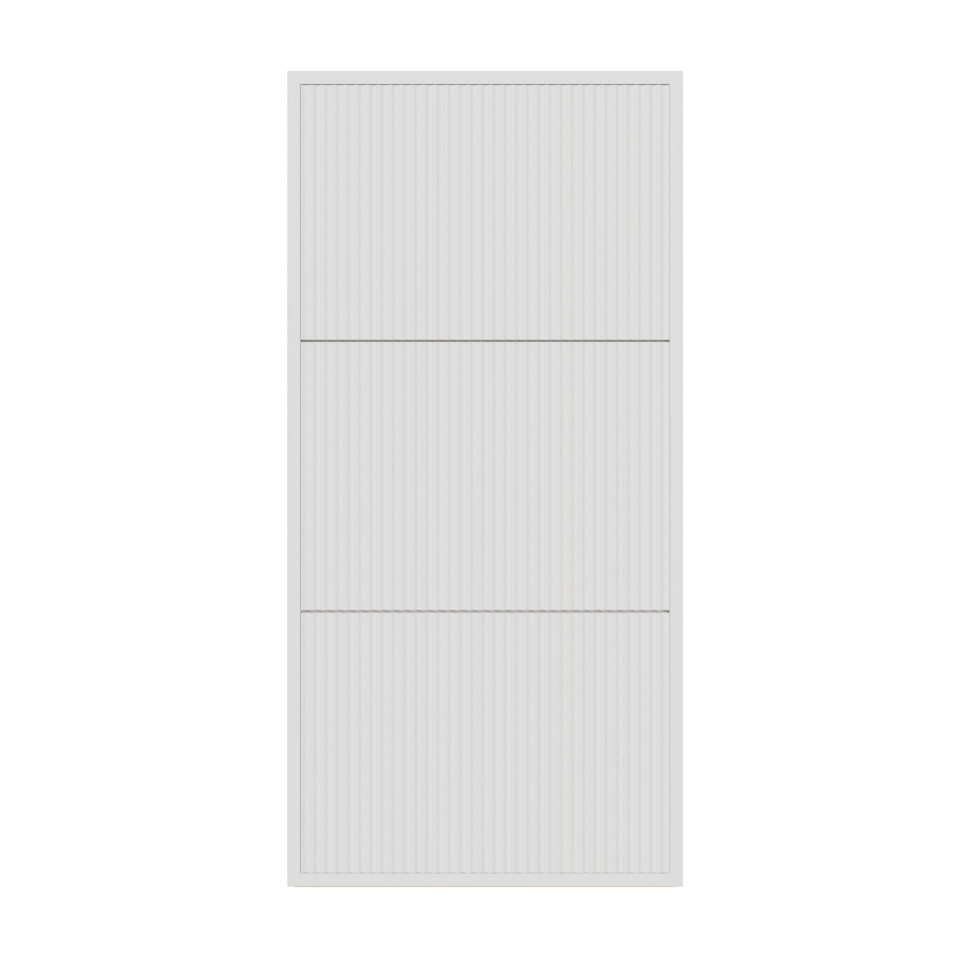 SCHUHKIPPER Veldio mit 3 Klappen Weiß 50 cm - Weiß, Holzwerkstoff (50/103/30cm) - Selsey