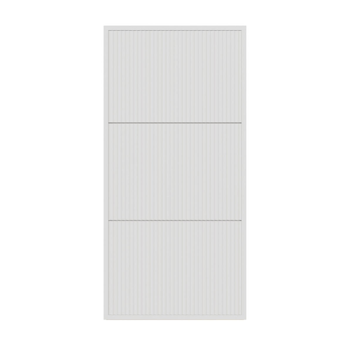 WAND-SCHUHSCHRANK Veldio mit 3 Klappen Weiß 50 cm - Weiß, Holzwerkstoff (50/103/30cm) - Selsey