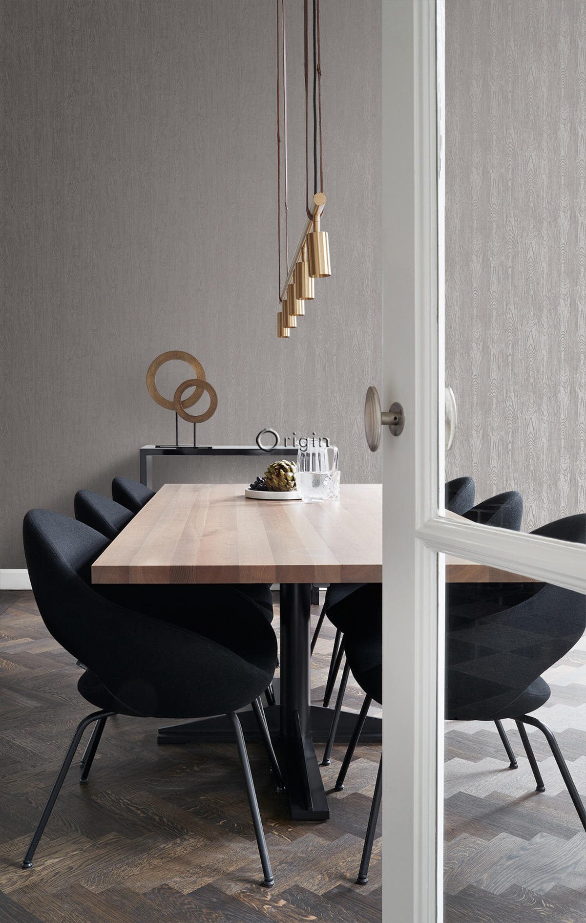 TAPETE Holz-Optik 53 cm x 10.05 m - Grau, Papier (53/1000cm) - Origin Wallcoverings