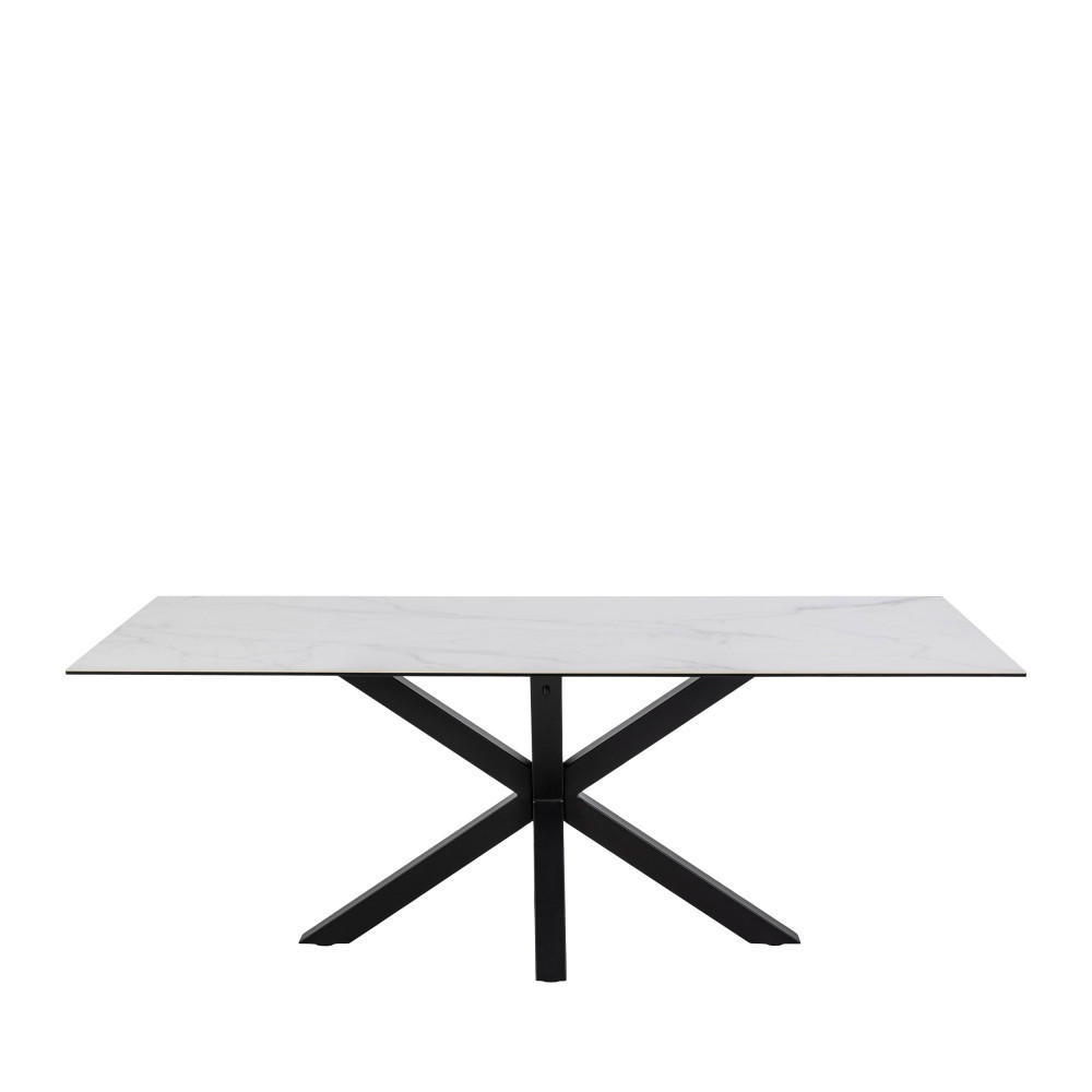 ESSTISCH für 8 Personen aus Keramik und Metall - Eurame - Weiss - Weiß, Keramik (200/100/76cm) - Drawer