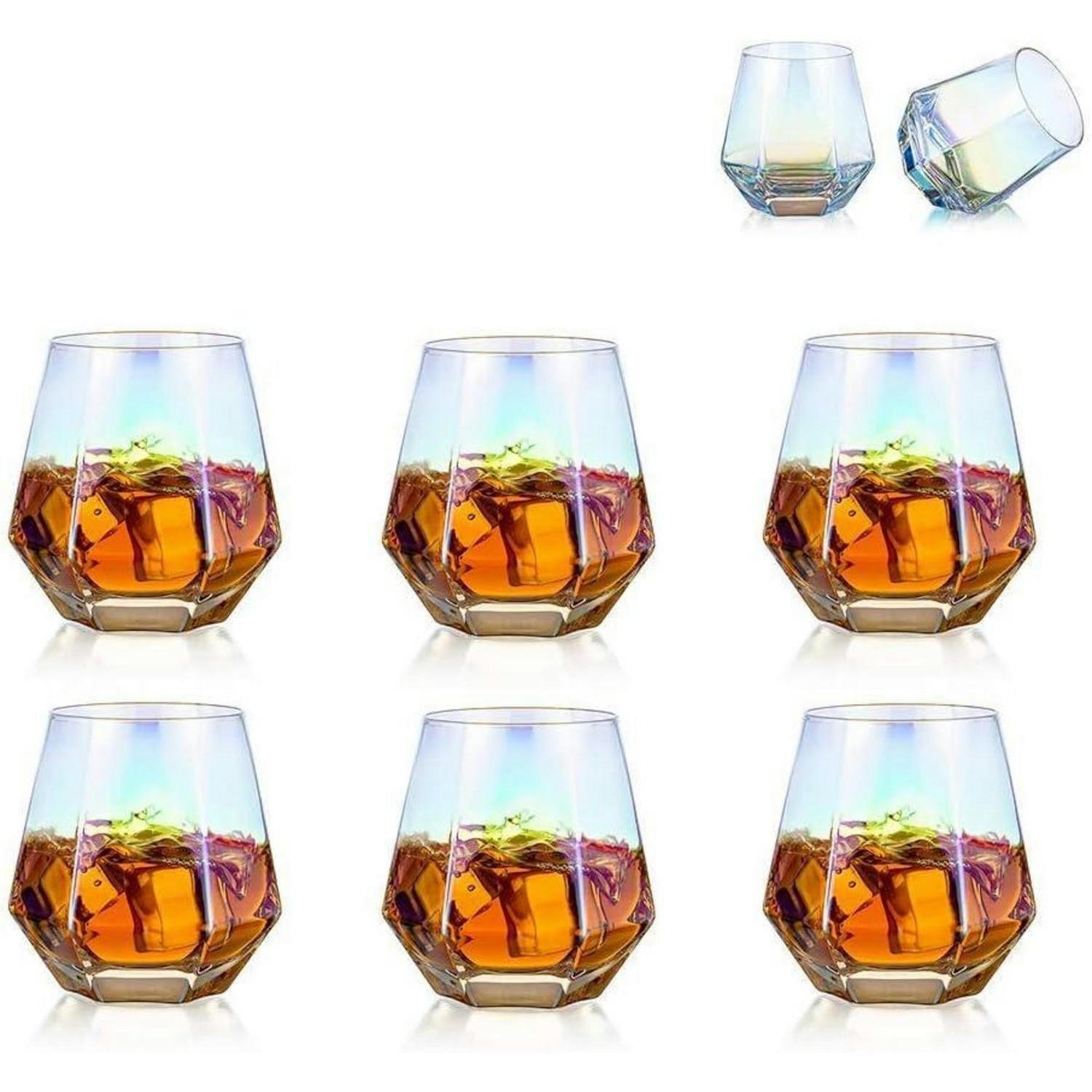 WHISKYGLÄSER 6er-Set gekippt 300 ml - Transparent, Glas (0.3L)