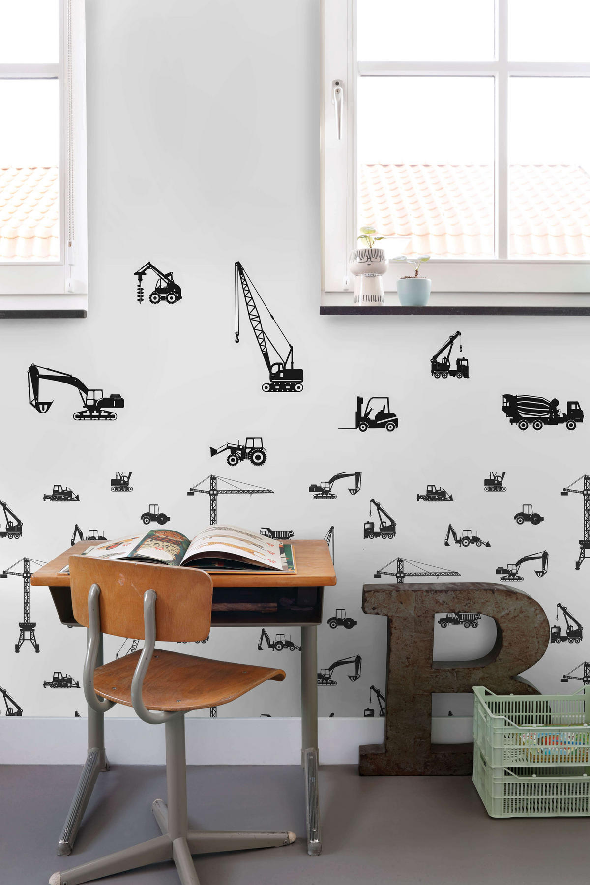 WANDTATTOO Fahrzeuge 47.5 x 66 cm - Schwarz, Papier (47.5/66/66cm) - ESTAhome