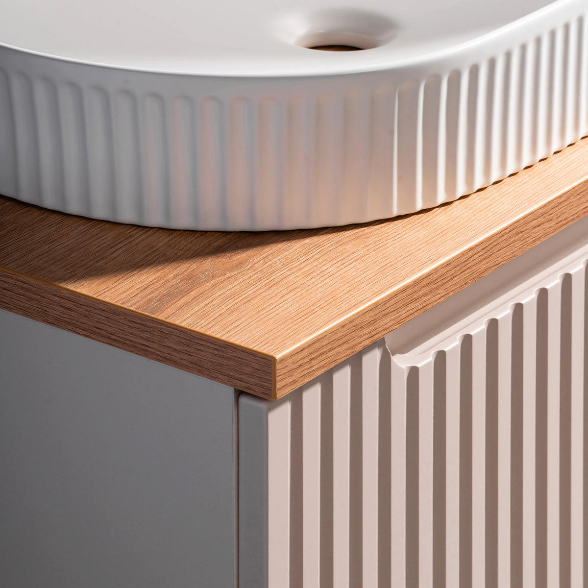 WASCHTISCH 90.4cm Riva Kaschmir - Beige, Holzwerkstoff (90.4/60/40cm) - Petits-meubles