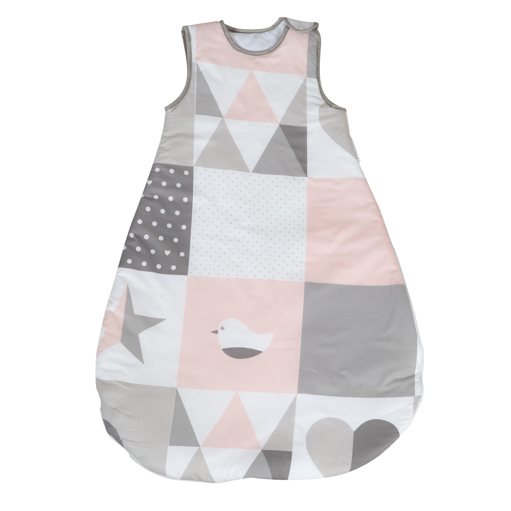 SCHLAFSACK - Happy Patch rosa - Länge 90cm - Multicolor, Textil (54/90cm) - Roba