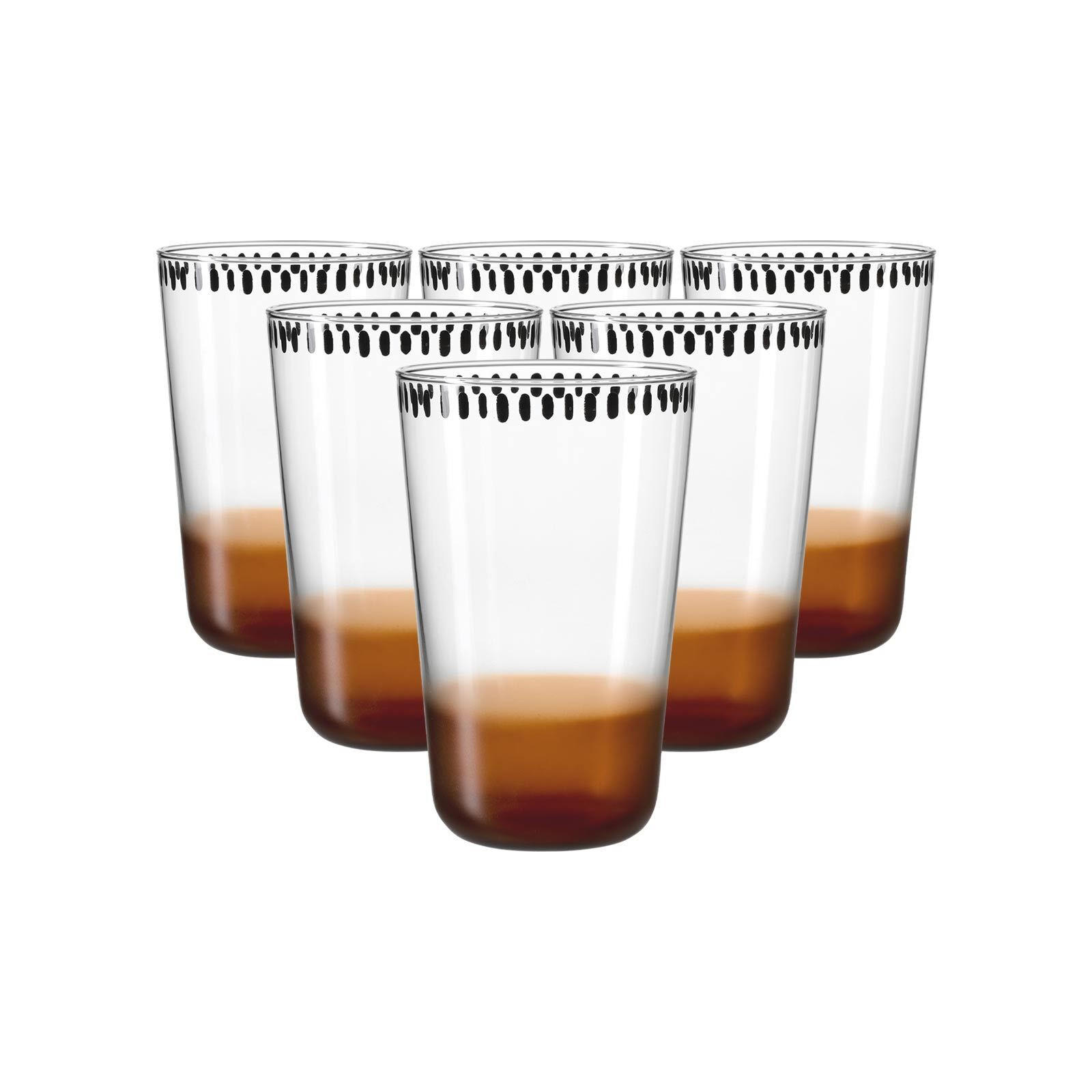 TRINKGLÄSER Natura Braun 400 ml 6er Set - Braun, Glas (0.4L) - Ritzenhoff Breker