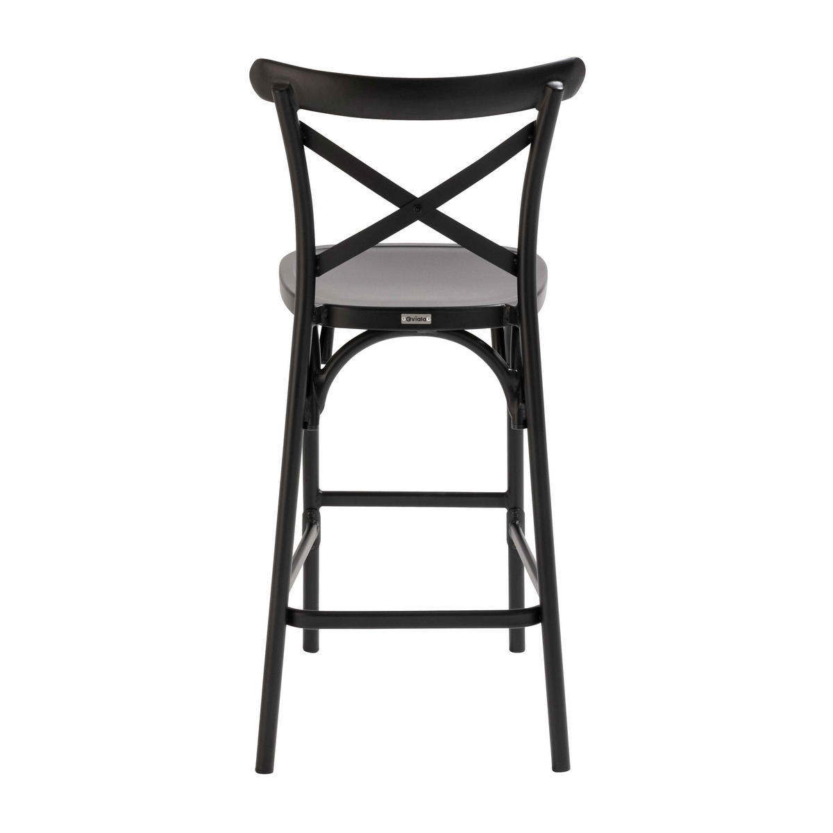 HOCHSTUHL, Schwarz - Schwarz, Metall (52/110/44cm) - Oviala