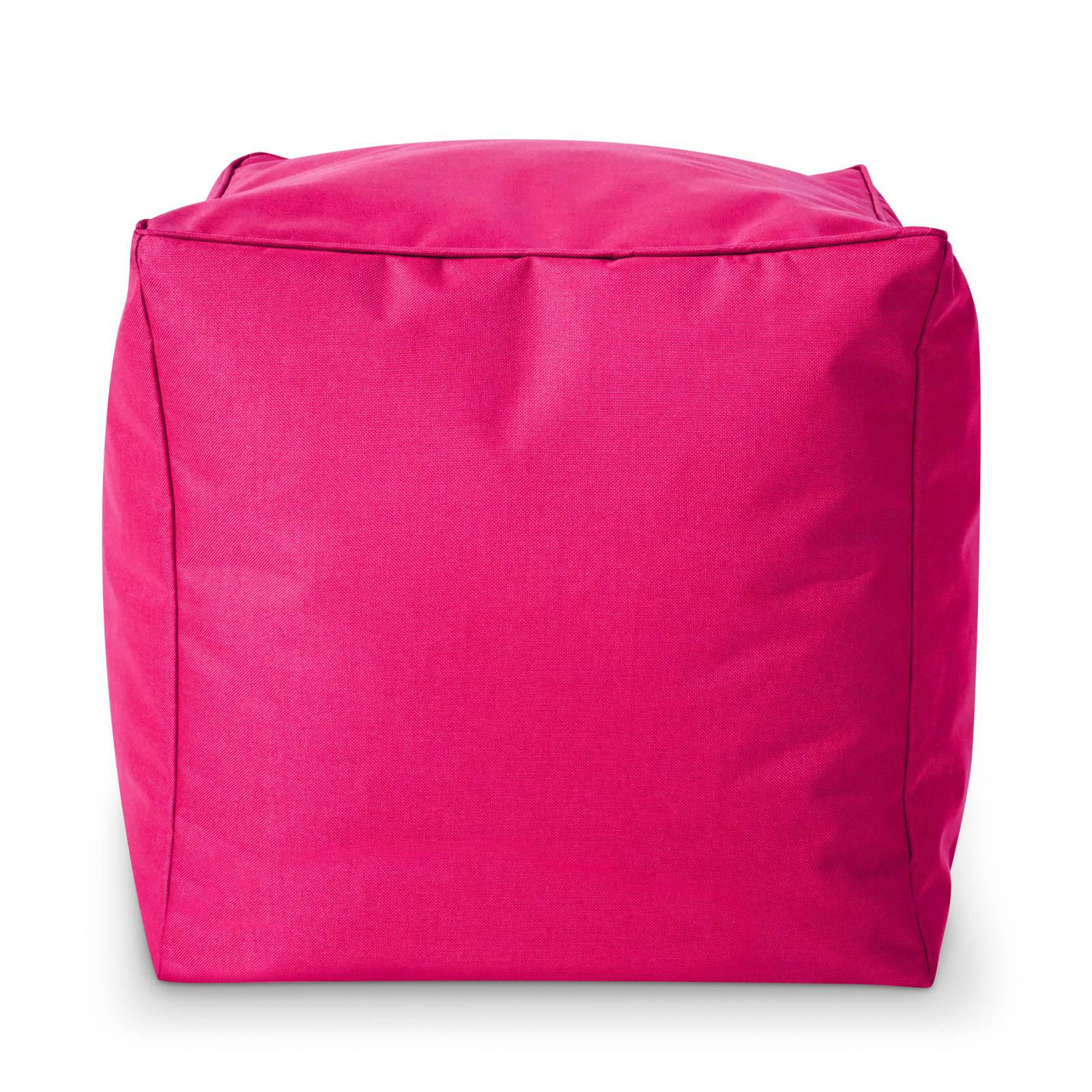 SITZSACK-HOCKER Pouf "Cube" 40x40x40cm - Pink, Textil (40/40/40cm) - Green Bean