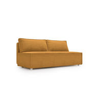 SCHLAFSOFA Amanda In Poso - Gelb, Holzwerkstoff/Textil (200/89/100cm) - Fun Möbel