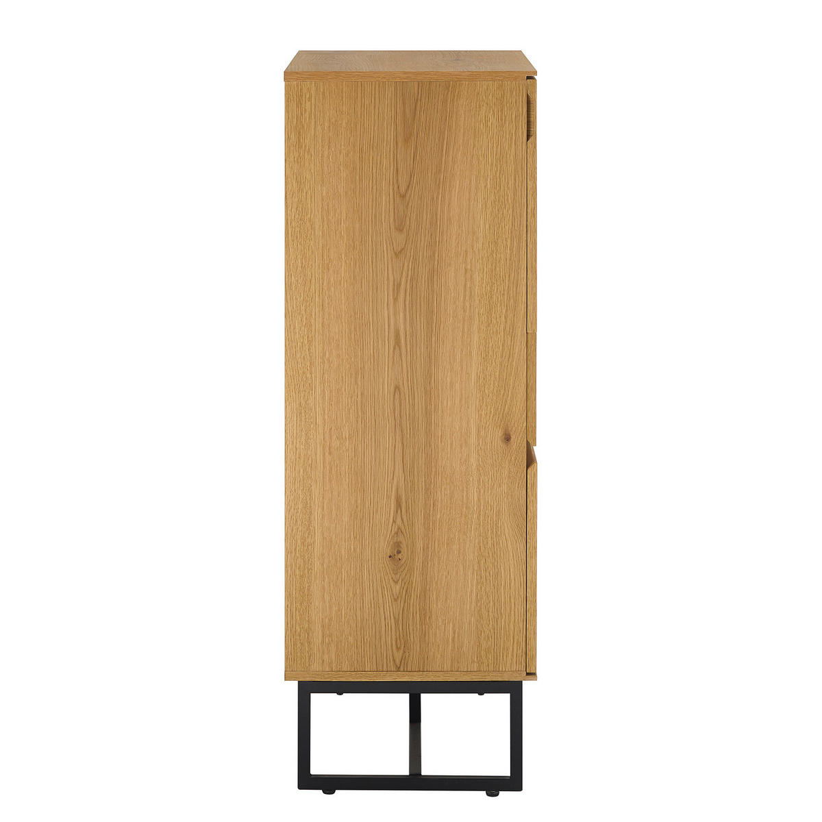 SEKRETÄR - Echtholzfurnier / Eisen - Eiche / Schwarz - Braun, Holzwerkstoff/Metall (40/75/115cm) - home24