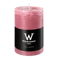 STUMPENKERZE Rustik Marble Style Altrosa 90 x Ø 58 mm, 1 Stück - Altrosa, Paraffin (6/9cm) - Wiedemann Kerzen