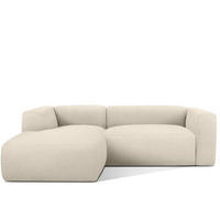 ECKSOFA LINKS BUFFO, Hellbeige - Beige, Holz/Holzwerkstoff (225/176cm) - KONSIMO®