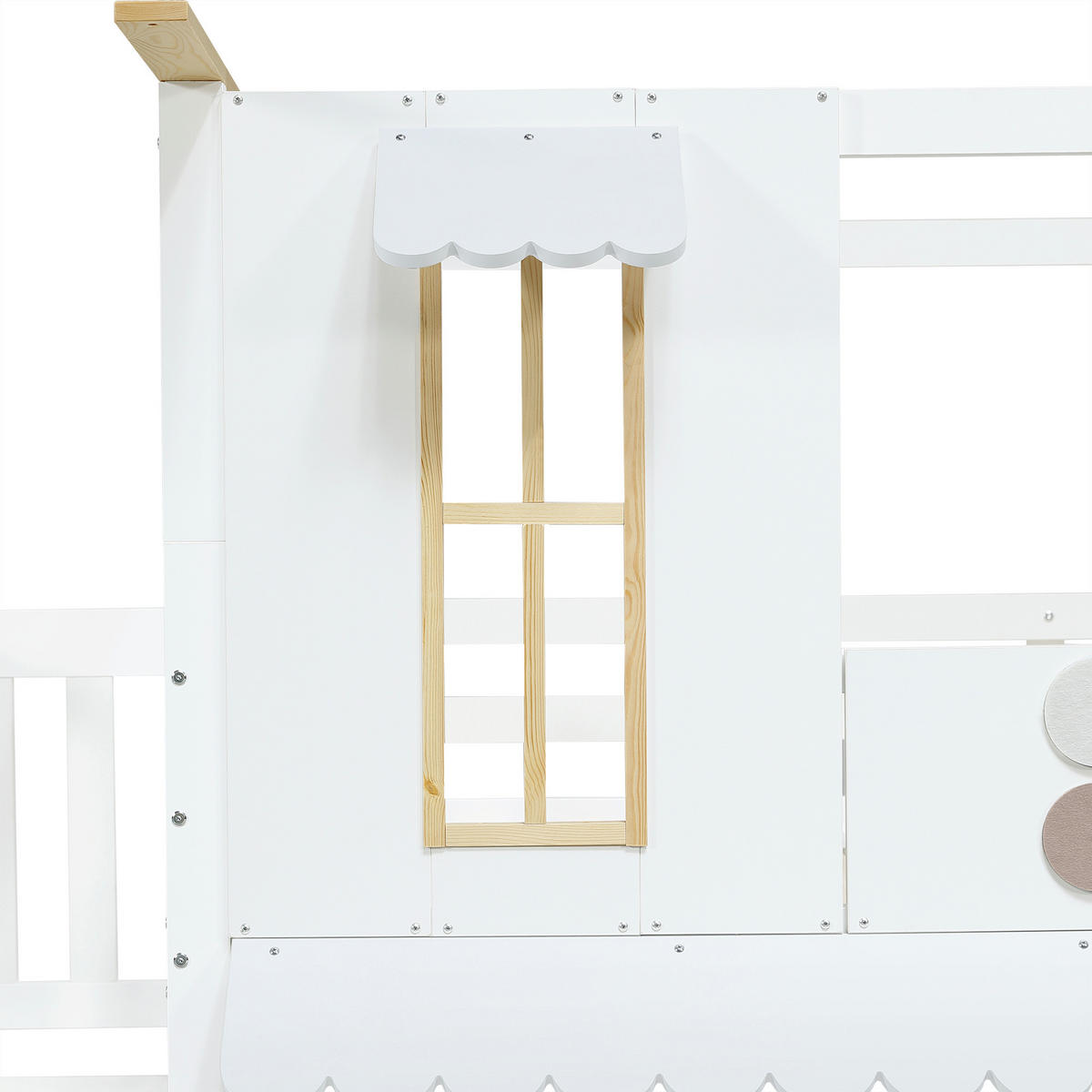 ETAGENBETT Kiefer MDF Sperrholz 90/200 cm Weiß, Natur - Ahornfarben/Weiß, Holz/Holzwerkstoff - Raumix