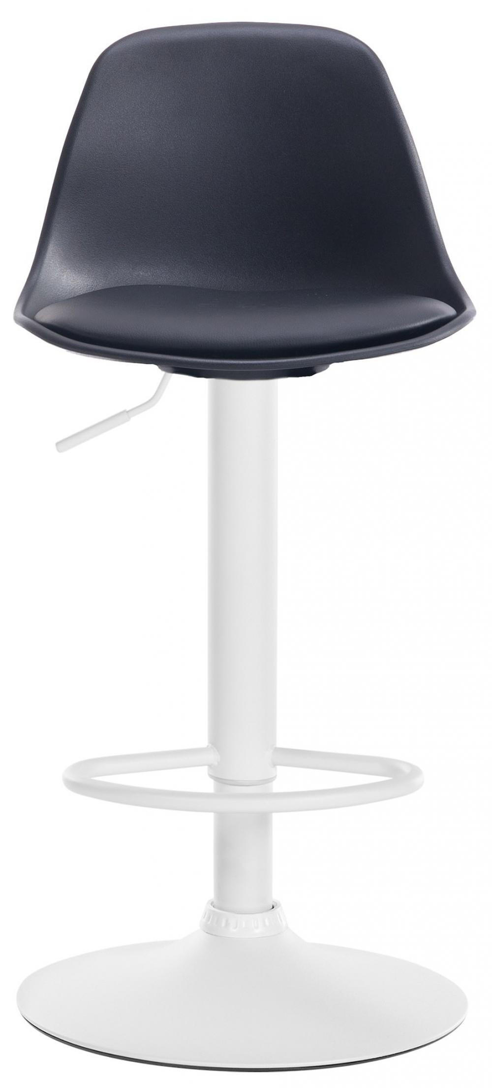 BARHOCKER Kunststoff schwarz - Schwarz/Weiß, Kunststoff/Metall (39/82/43cm) - CLP