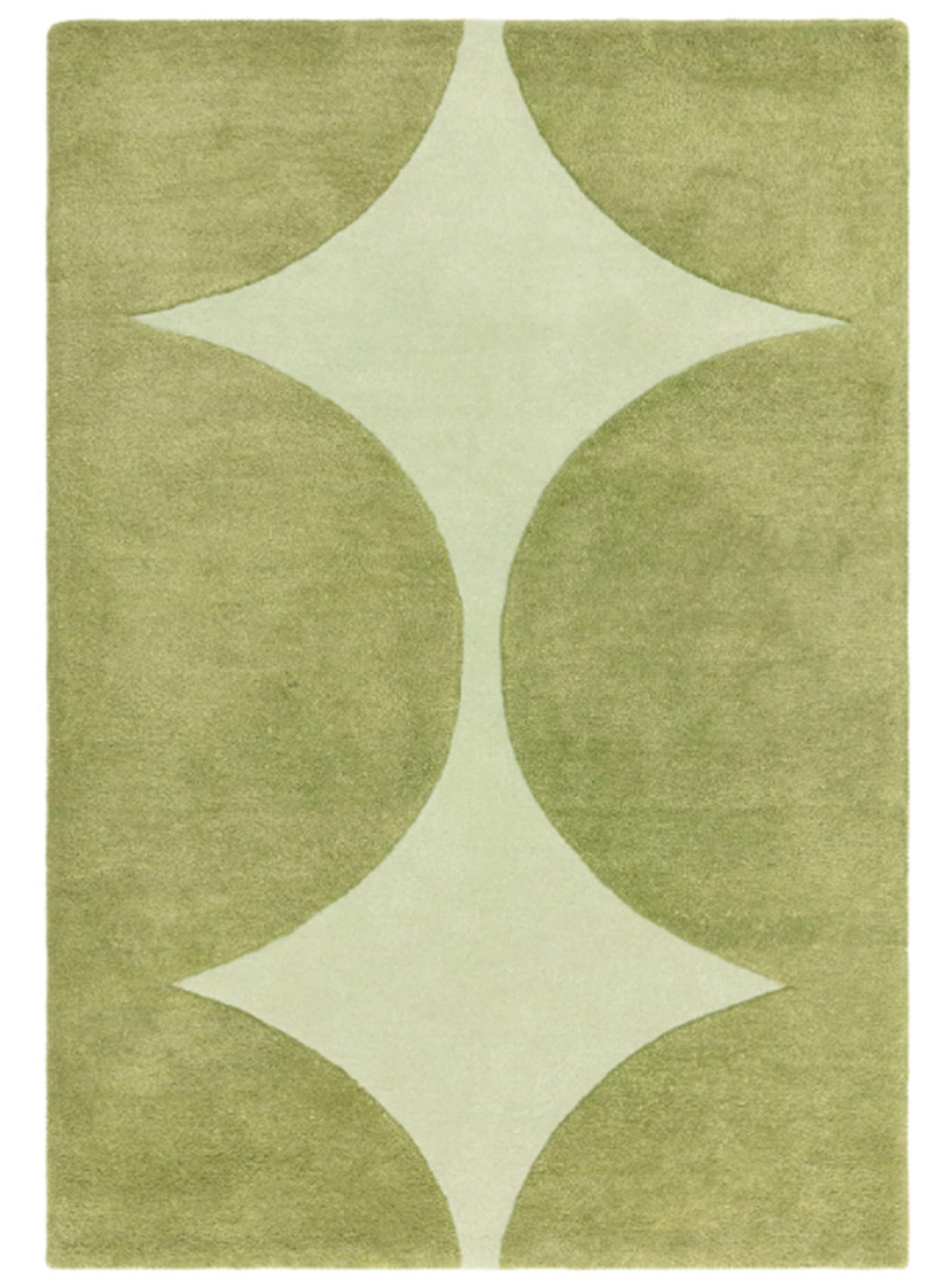 TEPPICH modern handgetuftet Wolle MULL Grün 120 x 170 cm - Grün, Naturmaterialien (120/170cm) - Novatrend