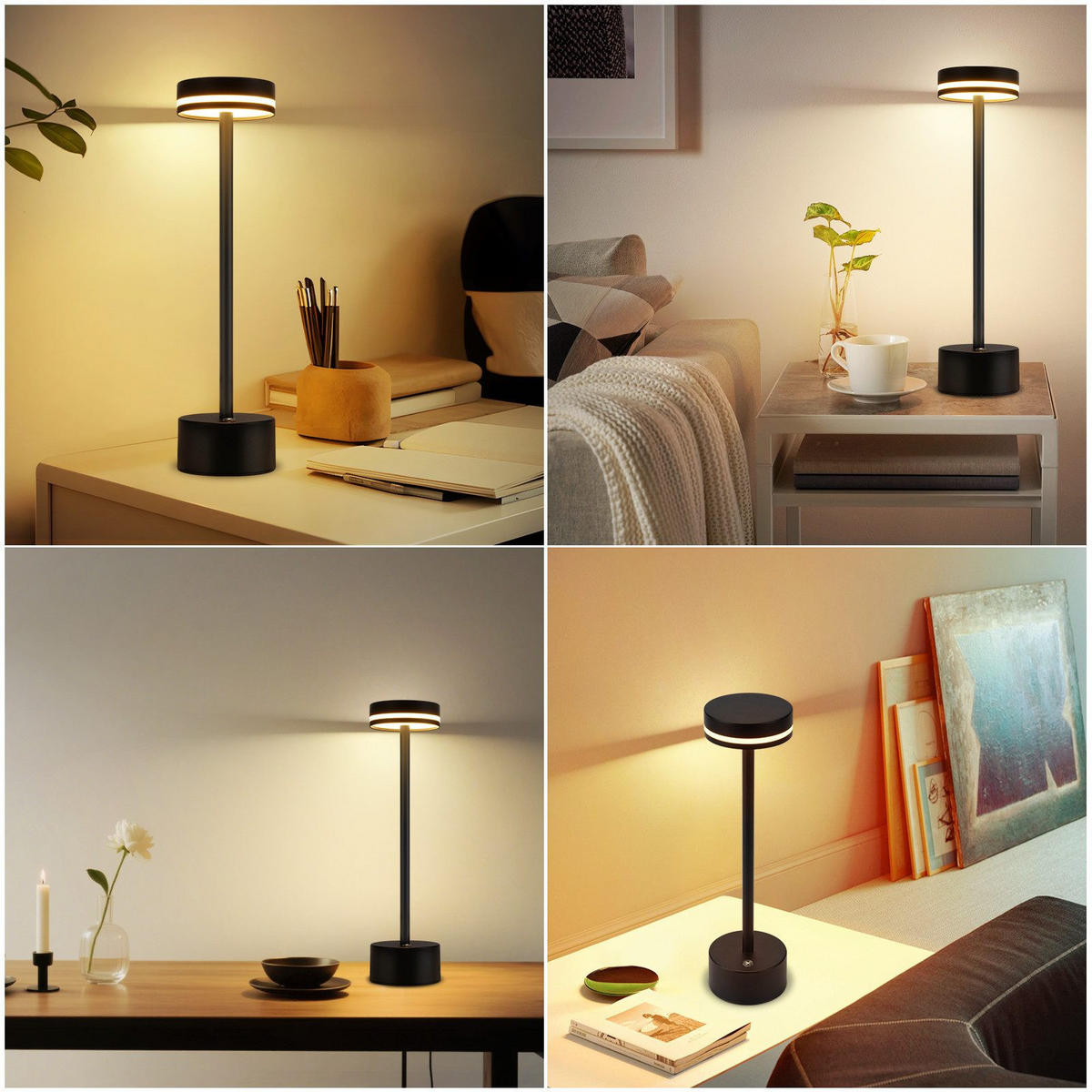 STOLNÍ lampa Aberils LED 8/8/31,5 cm - černá, kov (8/8/31.5cm) - Nettlife