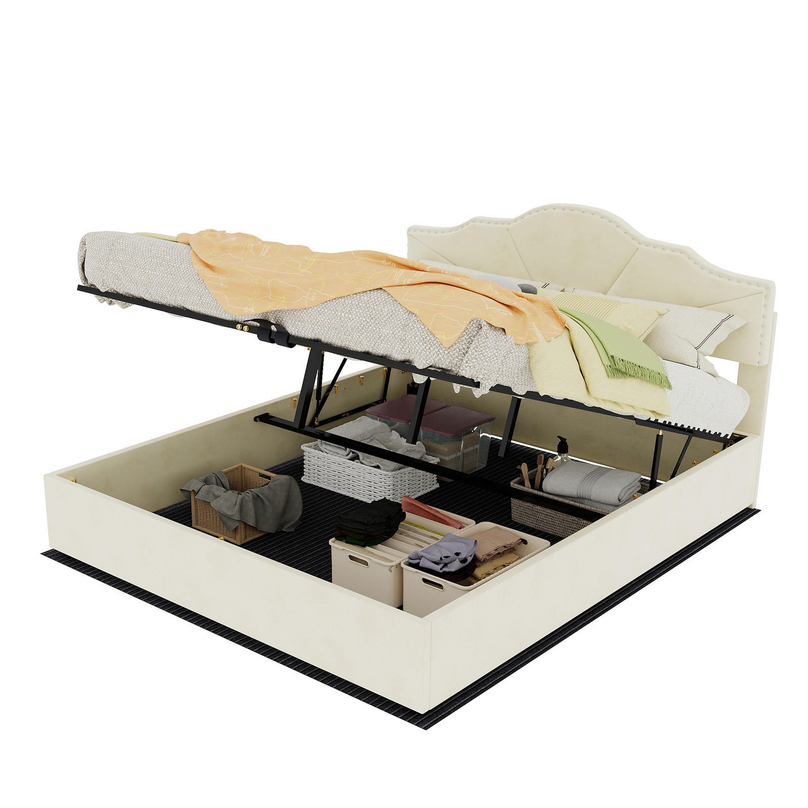 Redom Polsterbett Beige 160x200 cm