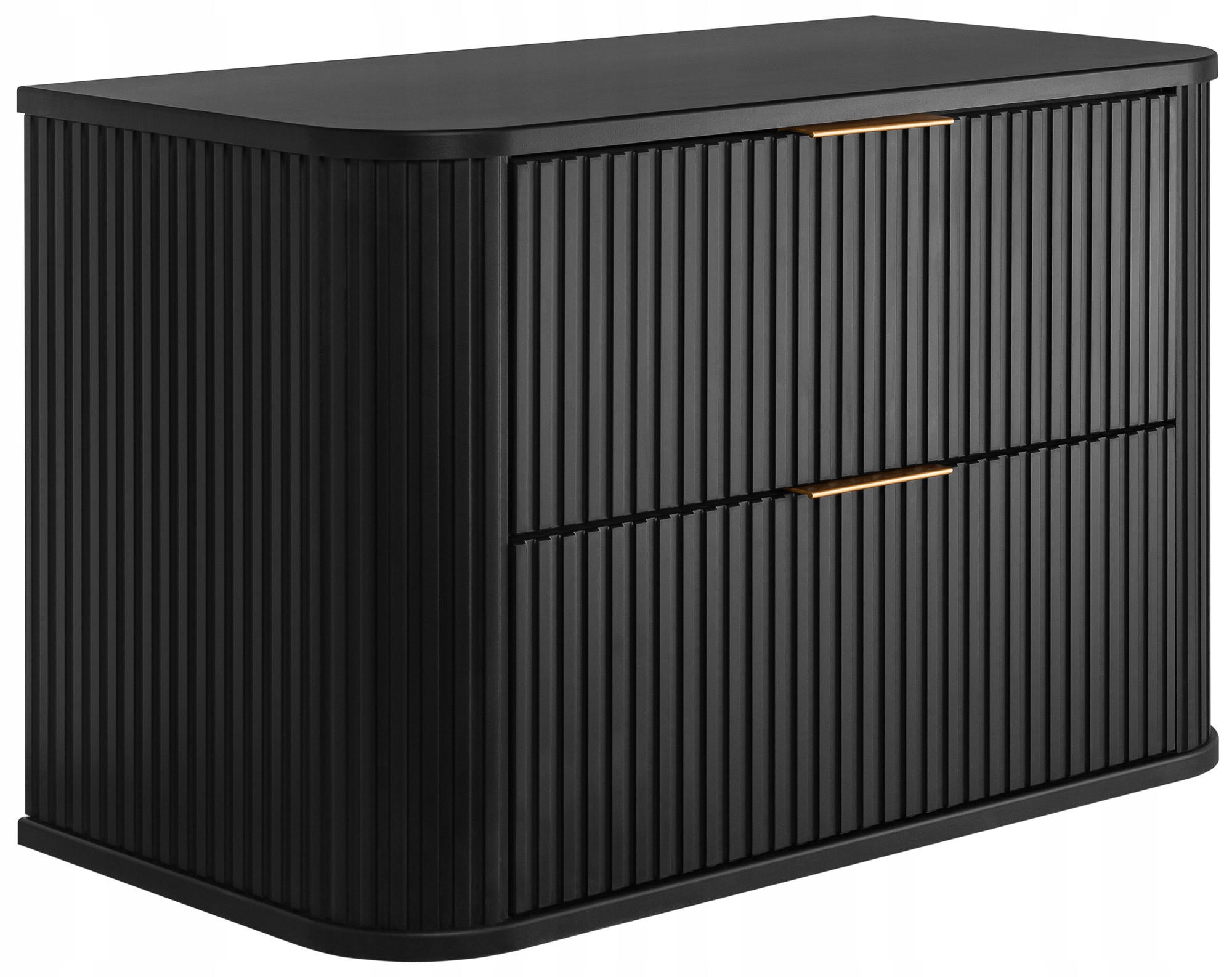WASCHBECKUNTERSCHRANK Schwarz matt 80/51/41cm - Schwarz, Holzwerkstoff (80/51/41cm)