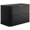 WASCHBECKUNTERSCHRANK Schwarz matt 80/51/41cm - Schwarz, Holzwerkstoff (80/51/41cm)