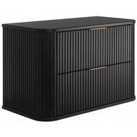 WASCHBECKUNTERSCHRANK Schwarz matt 80/51/41cm - Schwarz, Holzwerkstoff (80/51/41cm)