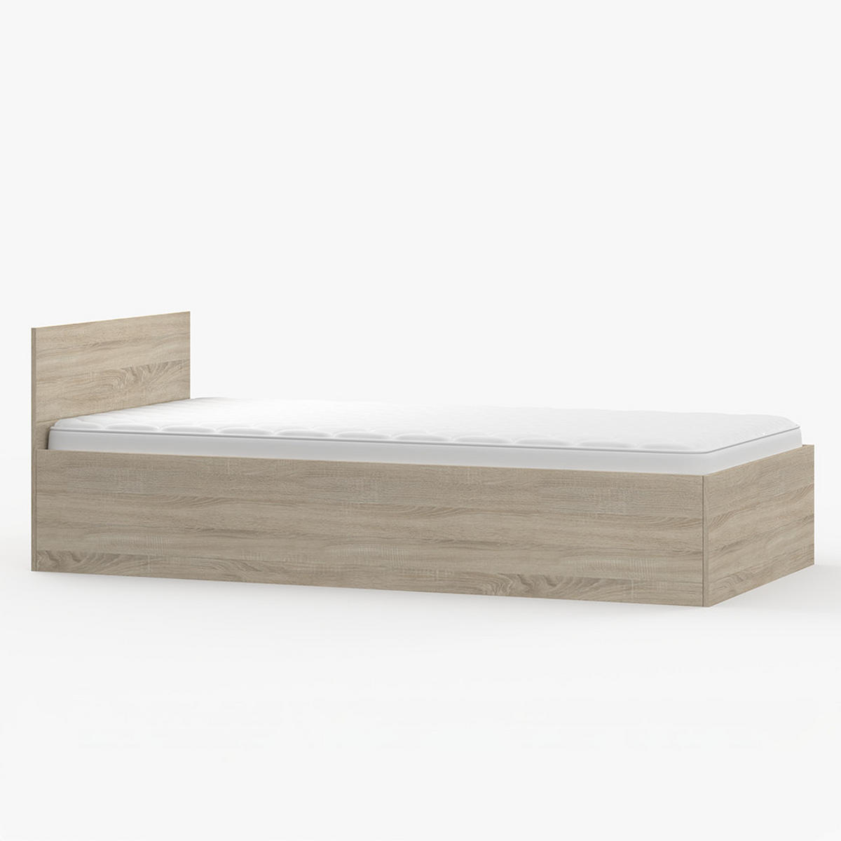 BETT 90×200 JONAS III 46 Sonoma Eiche/ Sonoma Eiche - Sonoma Eiche, Holzwerkstoff - imoebel24