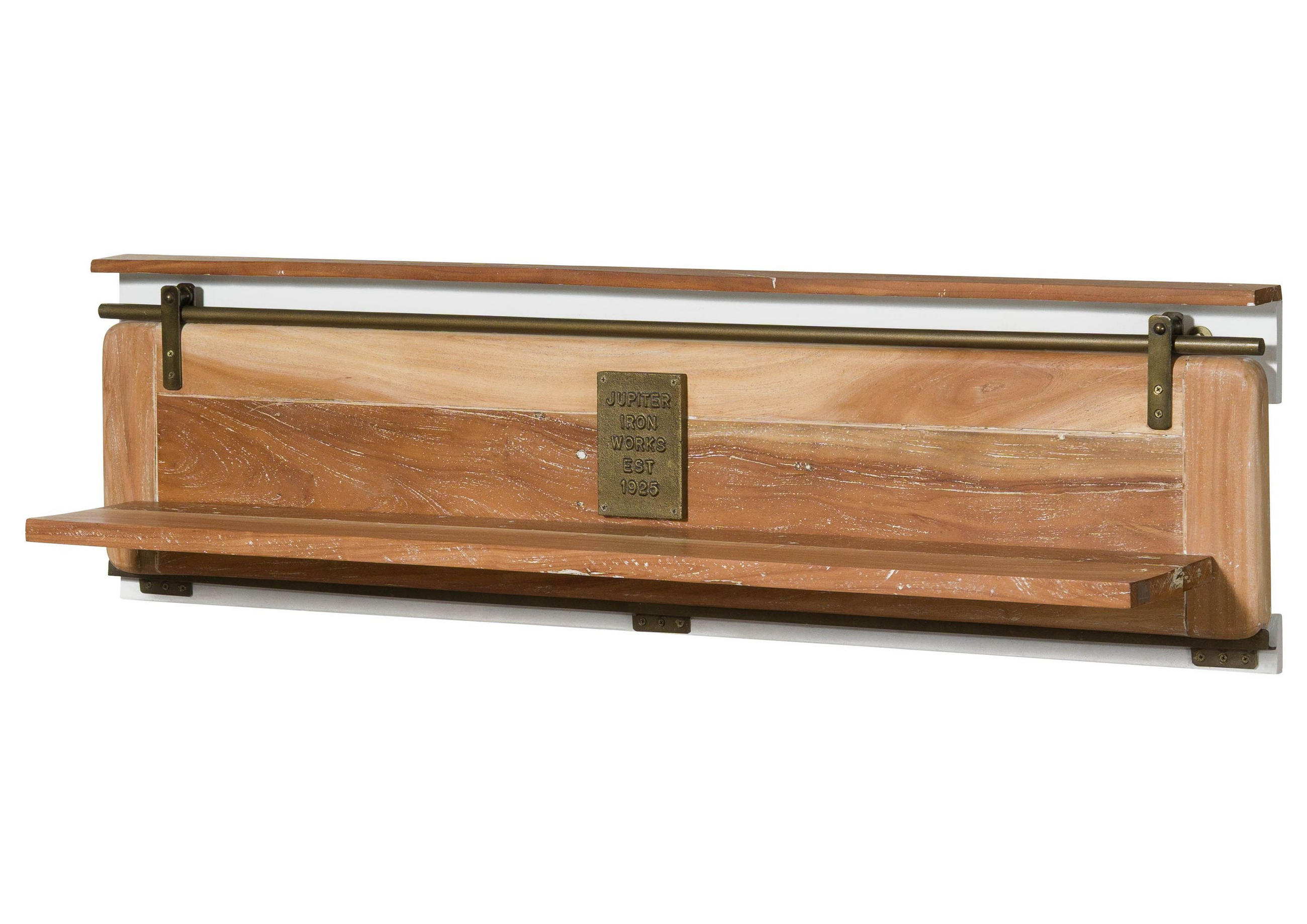 WANDREGAL Mango 140x25x38 weiß lackiert RAILWAY #589 - Weiß, Holz (140/38/25cm) - Massivmoebel24