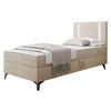 BOXBETT Ono 1, Setite: Rechts - Beige/Schwarz, Holz/Textil (80/200cm) - MIRJAN24