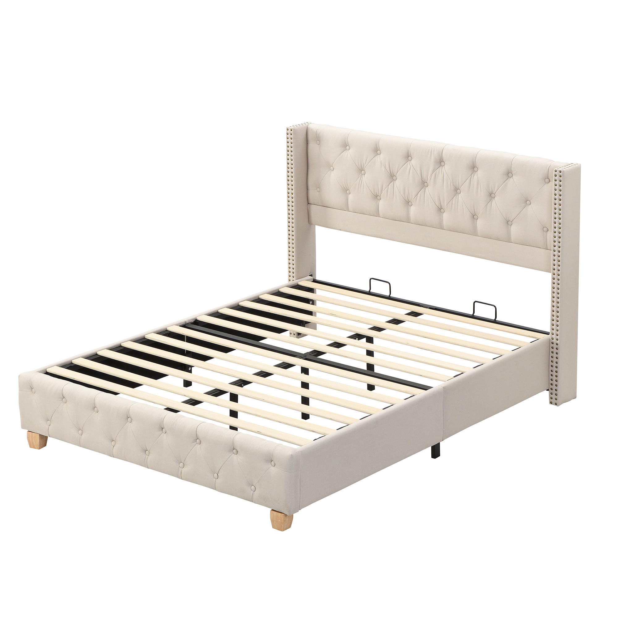 ComfortXL Polsterbett Beige 160x200 cm