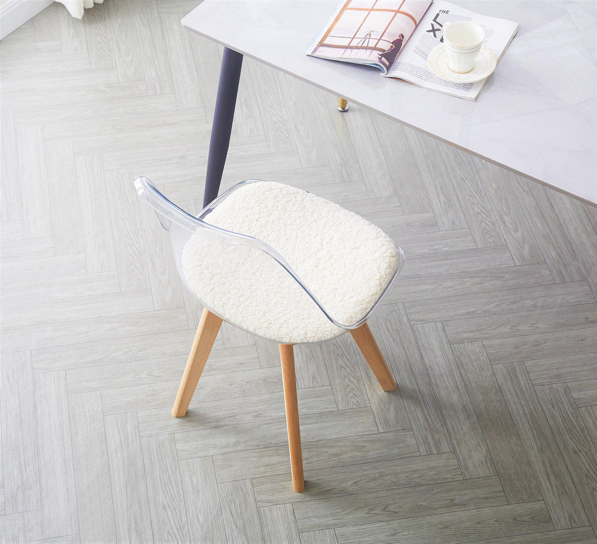 STUHL 4er-Set ABS Weiß - Weiß, Kunststoff (49/84/57cm) - Nordlys