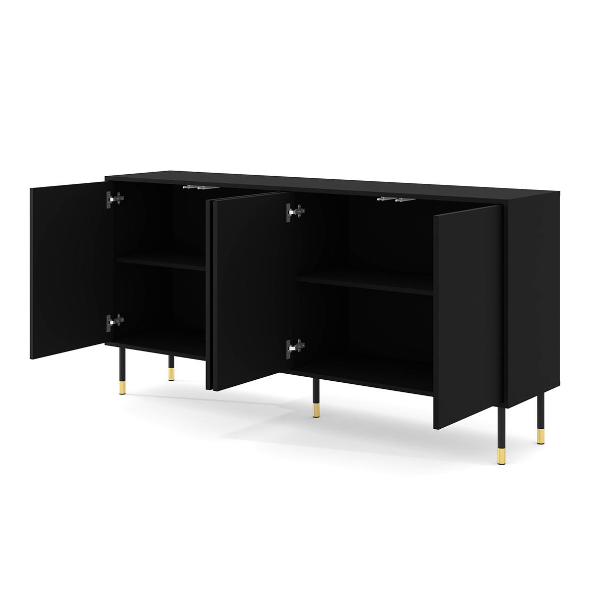 KOMODA Aglaé Crni - crna, drvni materijal (180/88/40cm) - Petits-meubles