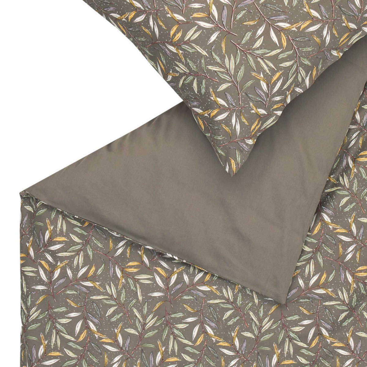GANZJAHRESBETTWÄSCHE LEAVES - Grün, Textil (135/200cm) - Musterring