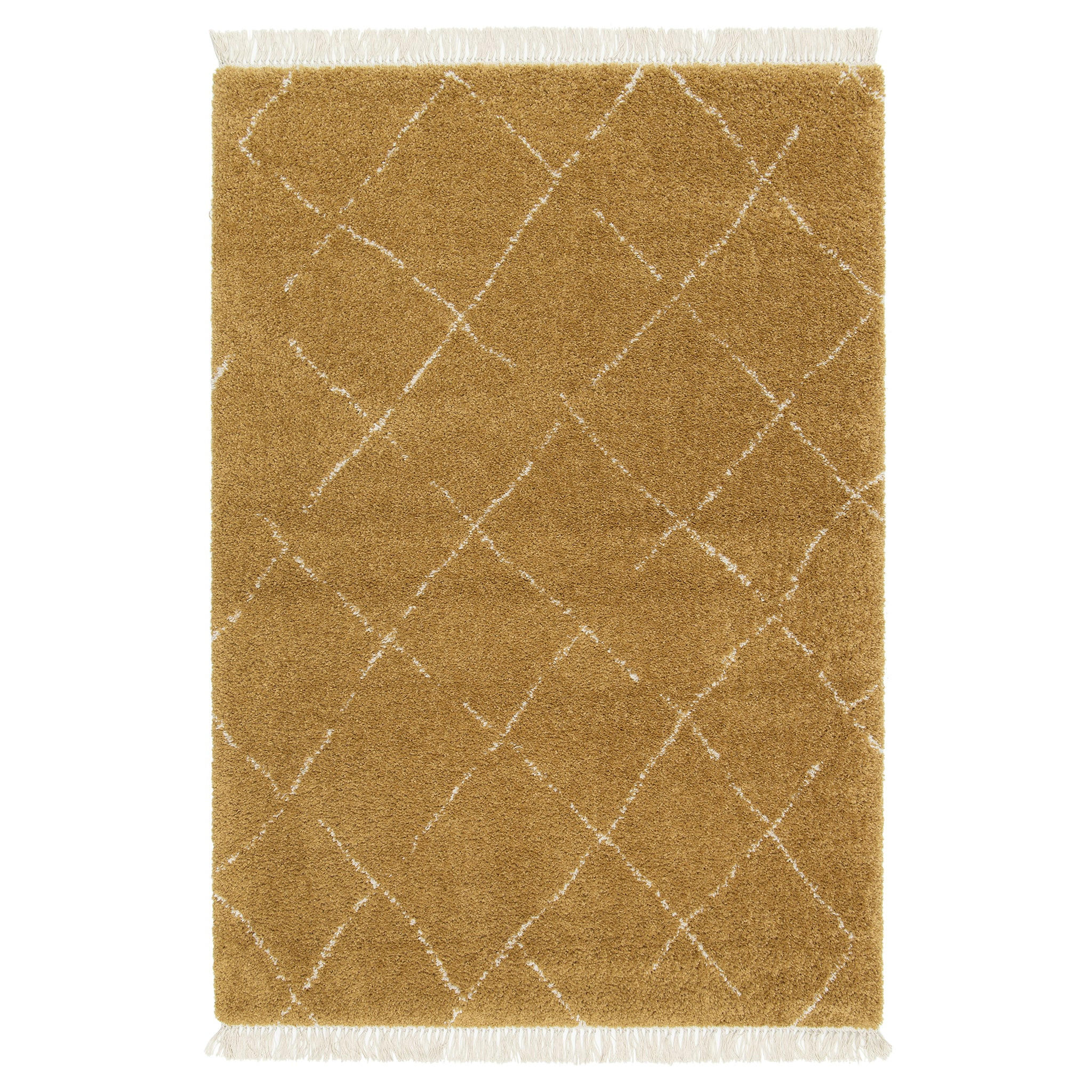 TEPPICH, dick, weich und edel, mit Fransen gelb - Gelb, Textil (160/230cm) - AFK Living