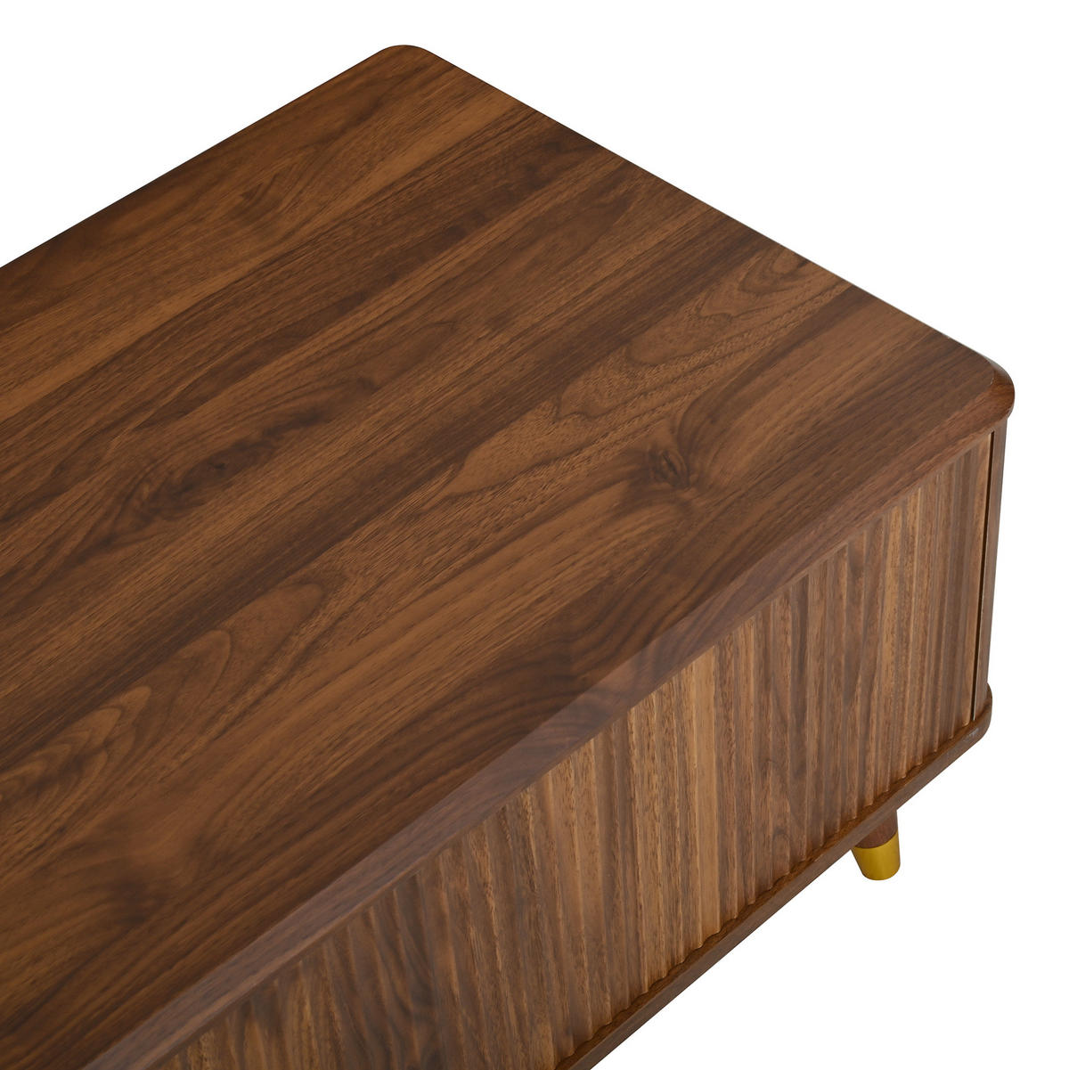 COUCHTISCH aus MDF 97x52x56,5 cm in Walnuss mit höhenverstellbarer Tischplatte - Walnussfarben, Holzwerkstoff (97/52/56.5cm) - Modfu