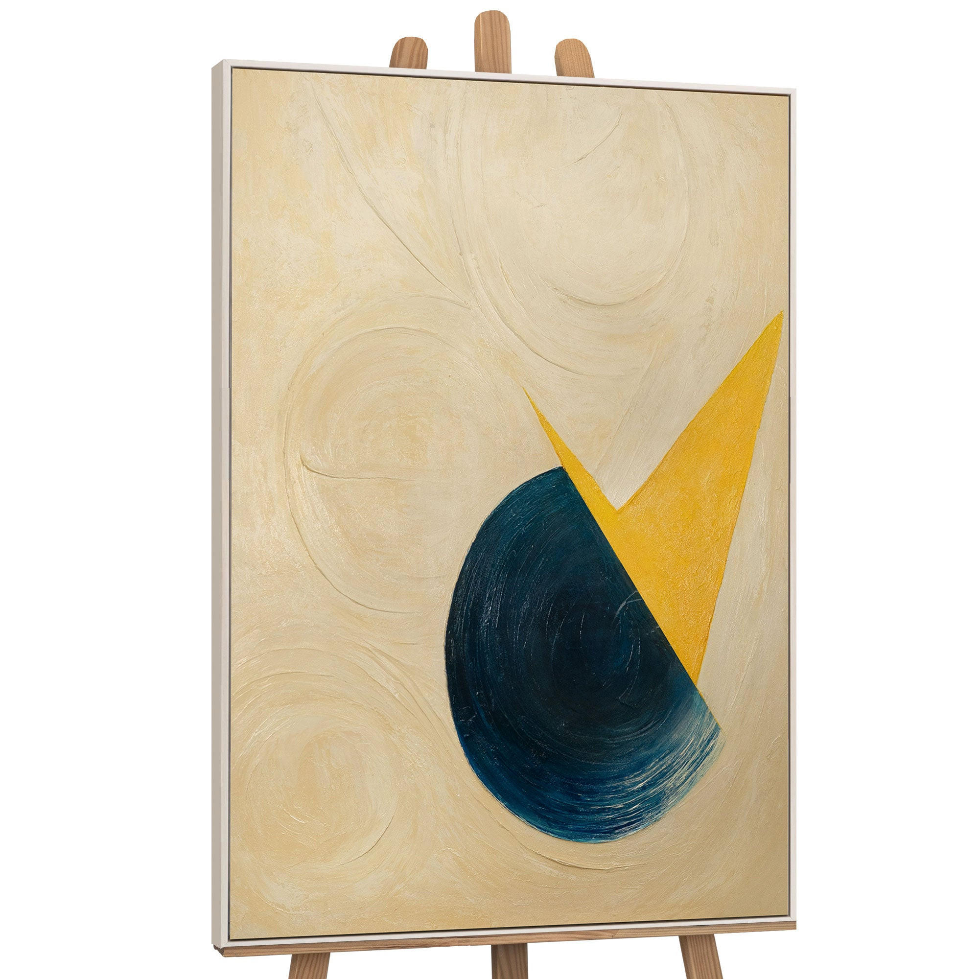 YS-art gallery Gemälde Beige 140x100 cm