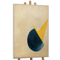 GEMÄLDE Schnitt durch den Horizont Schattenfugenrahmen Beige 120x80 cm - Beige, Holz (120/80cm) - YS-art gallery