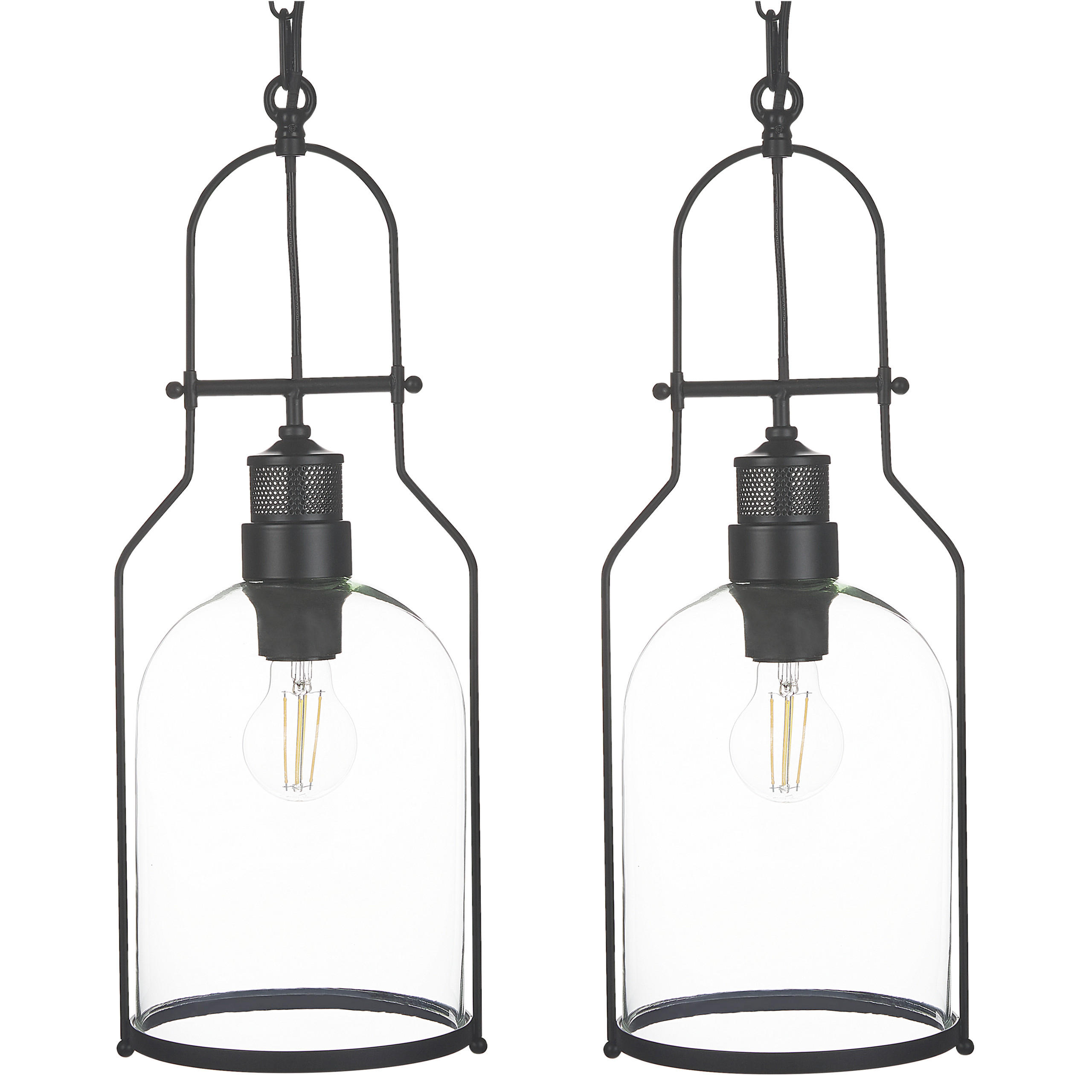 Beliani ZÁVĚSNÁ LAMPA sada 2 ks Bashilo 18/18/166 cm