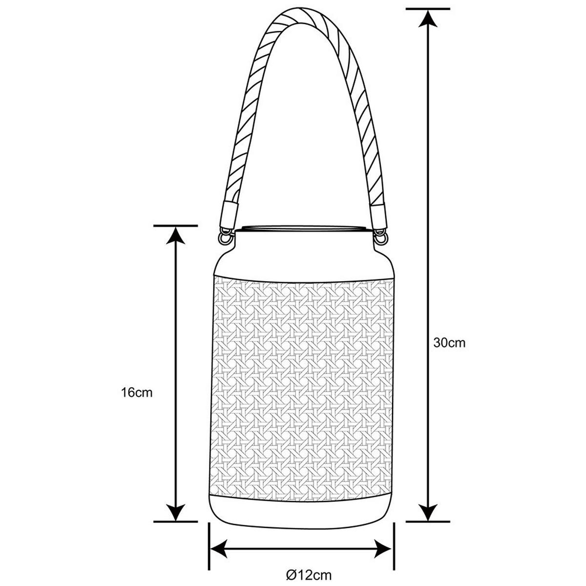 LED AUSSENLEUCHTE Bambusoptik Braun Hängend - Braun, Holz (12/12/30cm) - Globo Lighting