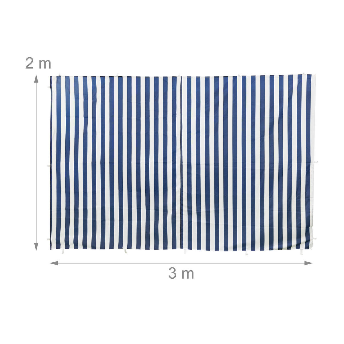 2XPAVILLON-SEITENTEILE - Multicolor, Textil (400/200/0.1cm) - Relaxdays