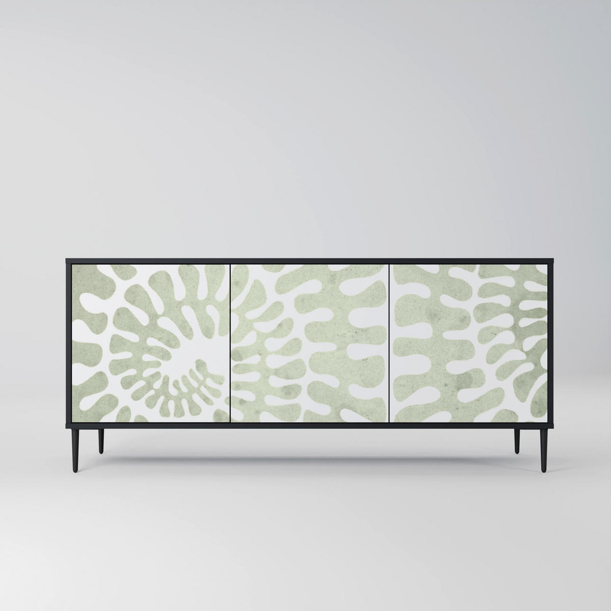 SIDEBOARD HELIX DANCE, Eicheneffekt, 164,5x42x77,5 cm, 3 Türen - Eichefarben/Buchefarben, Holzwerkstoff/Buchenholz (164.5/77.5/42cm) - SpaceRebels