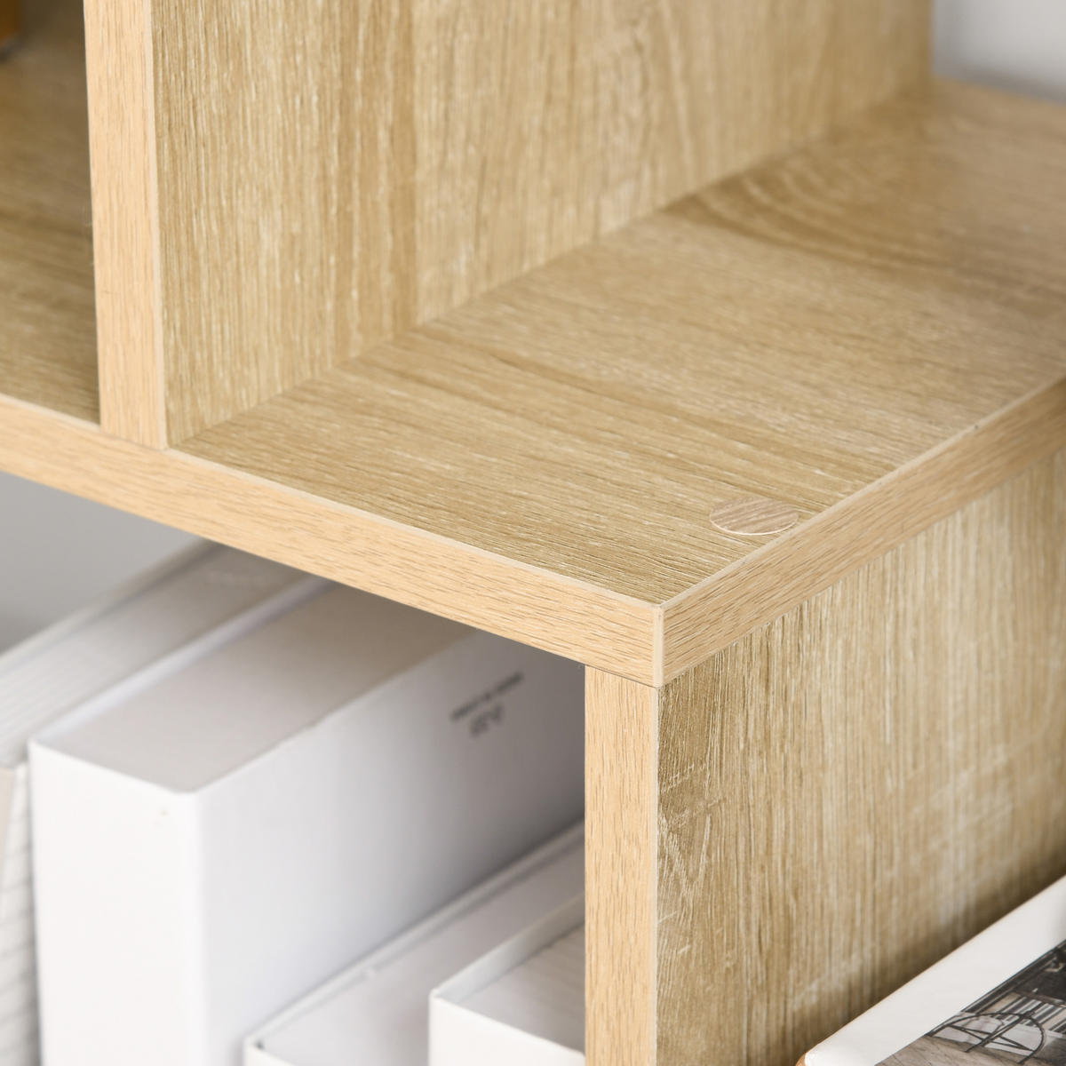 REGAL DE-15485 70/24/178 cm, 8 Fächer Naturholz - Naturfarben, Holzwerkstoff (70/178/24cm) - ComfortXL
