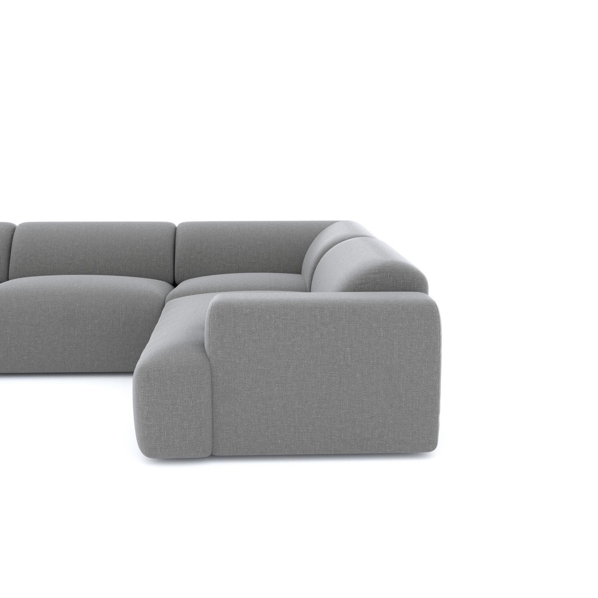 WOHNLANDSCHAFT Rastergewebe Hellgrau 354cm - Hellgrau/Grau, Textil (354/73/200cm) - Sia Home