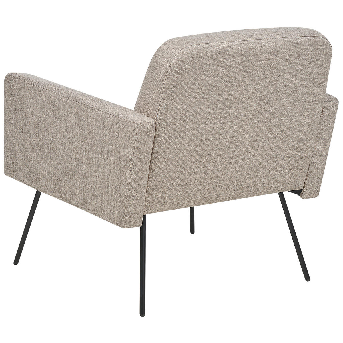 SESSEL aus Stoff beige Narken - Beige/Schwarz, Textil (72/77/76cm) - Beliani
