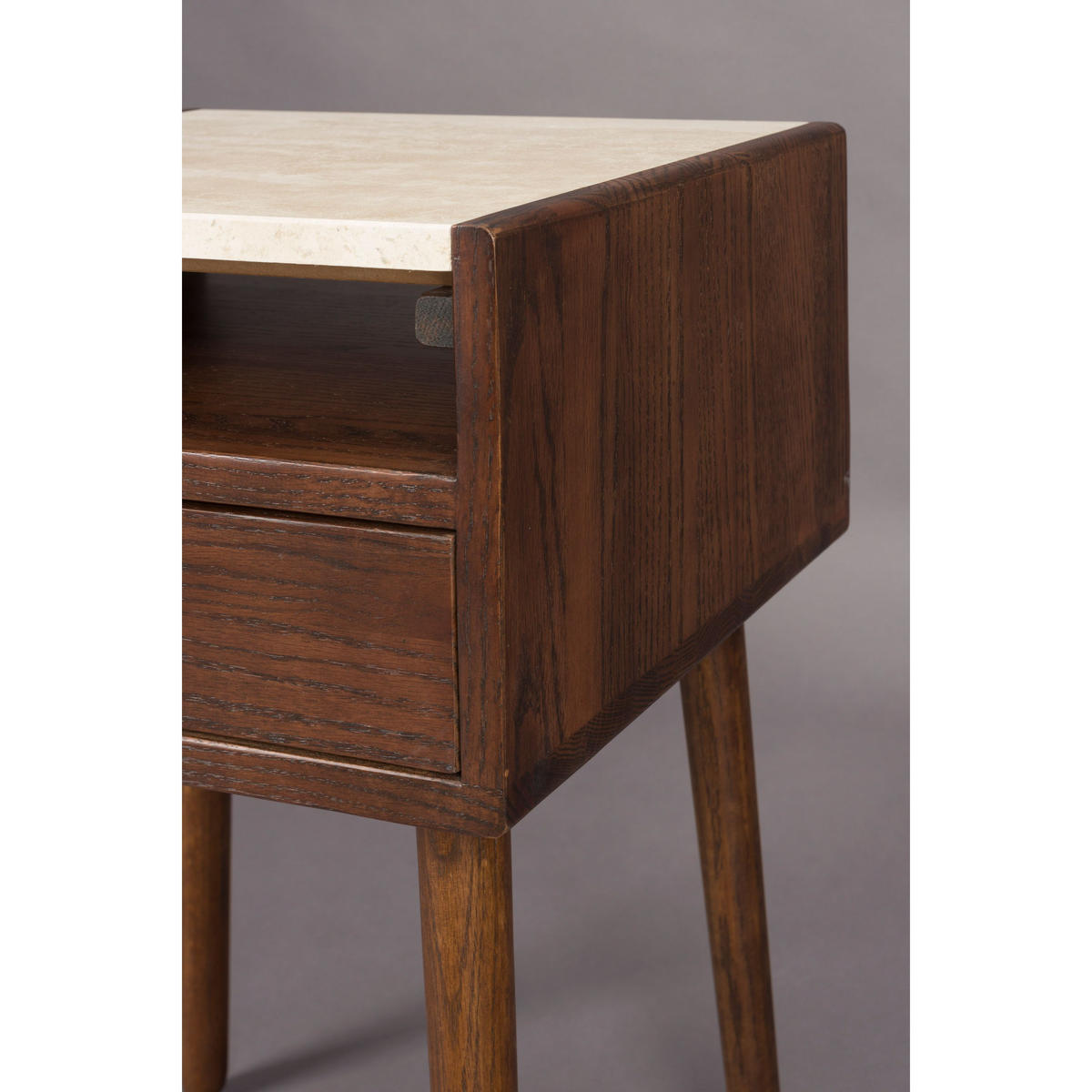 BEISTELLTISCH Arda Nachttisch - Beige, Holz (45/35/60cm) - Dutchbone