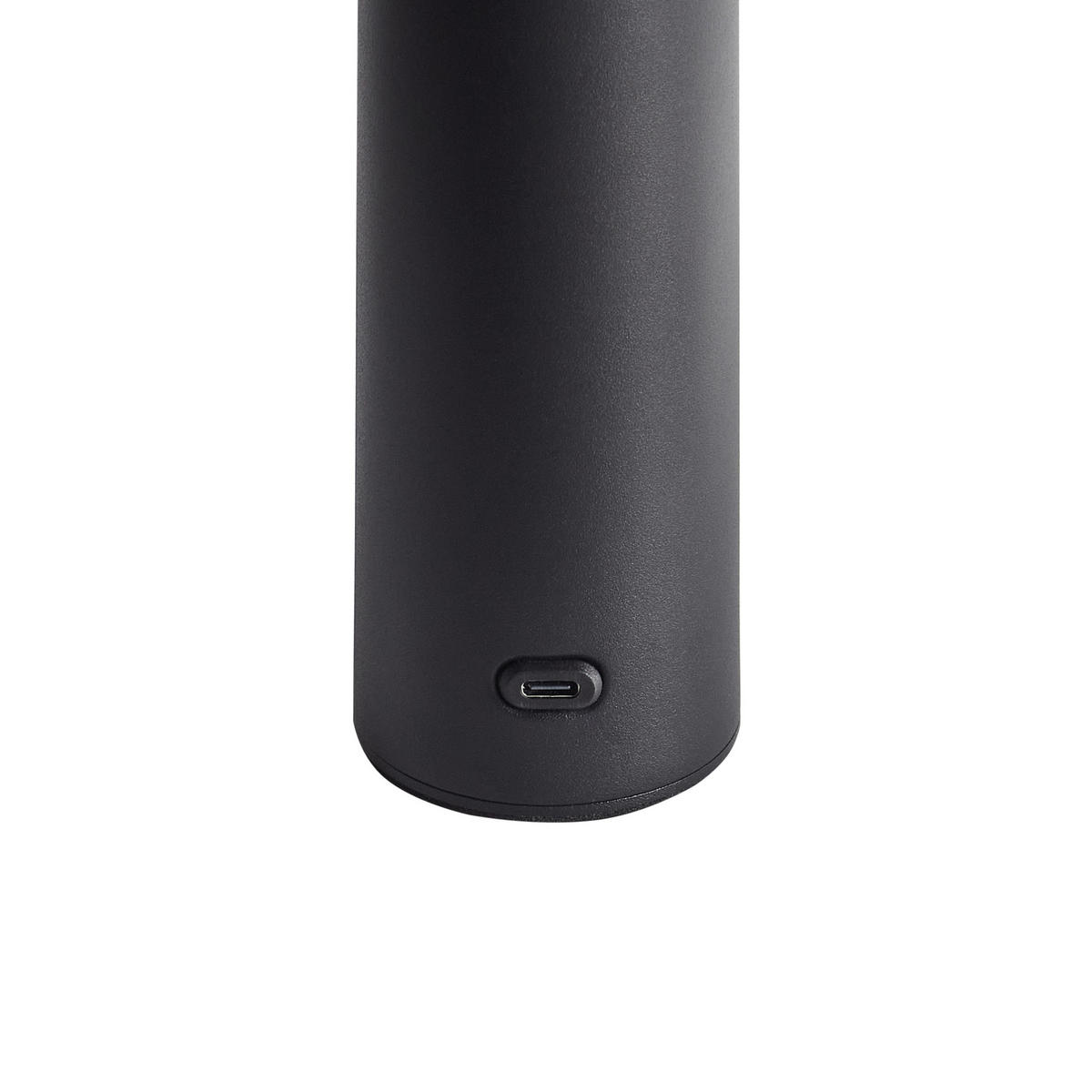 LED-TISCHLEUCHTE Schwarz/Weiß Buayan - Schwarz/Weiß, Metall (15/15/25cm) - Beliani