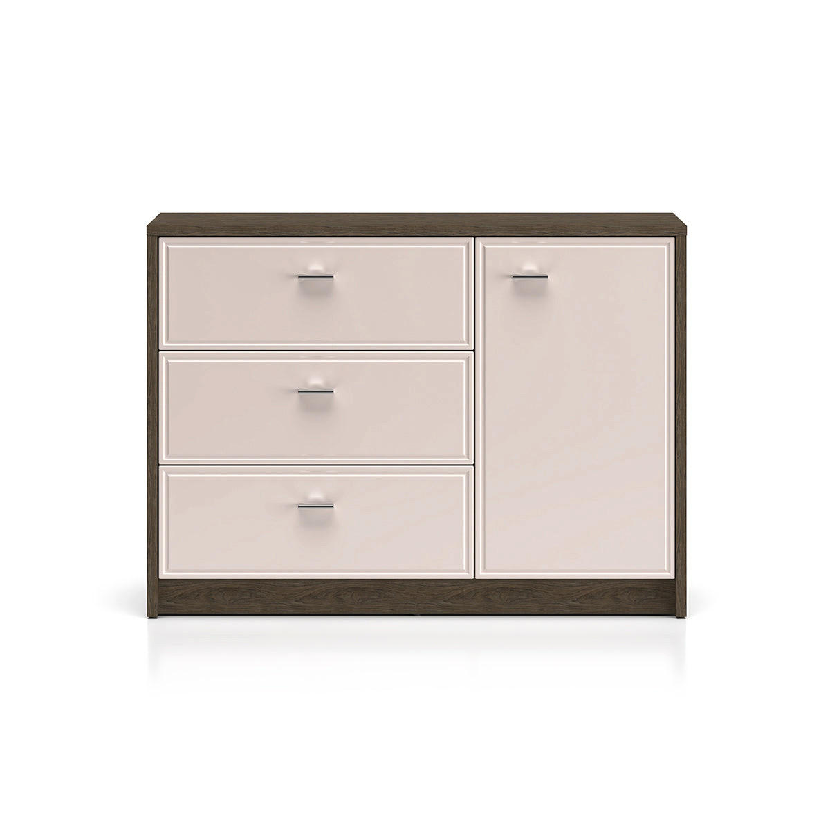 SIDEBOARD Kaius Kaschmir und Dunkles Holz - Beige, Holzwerkstoff (116.6/84.9/40cm) - Petits-meubles