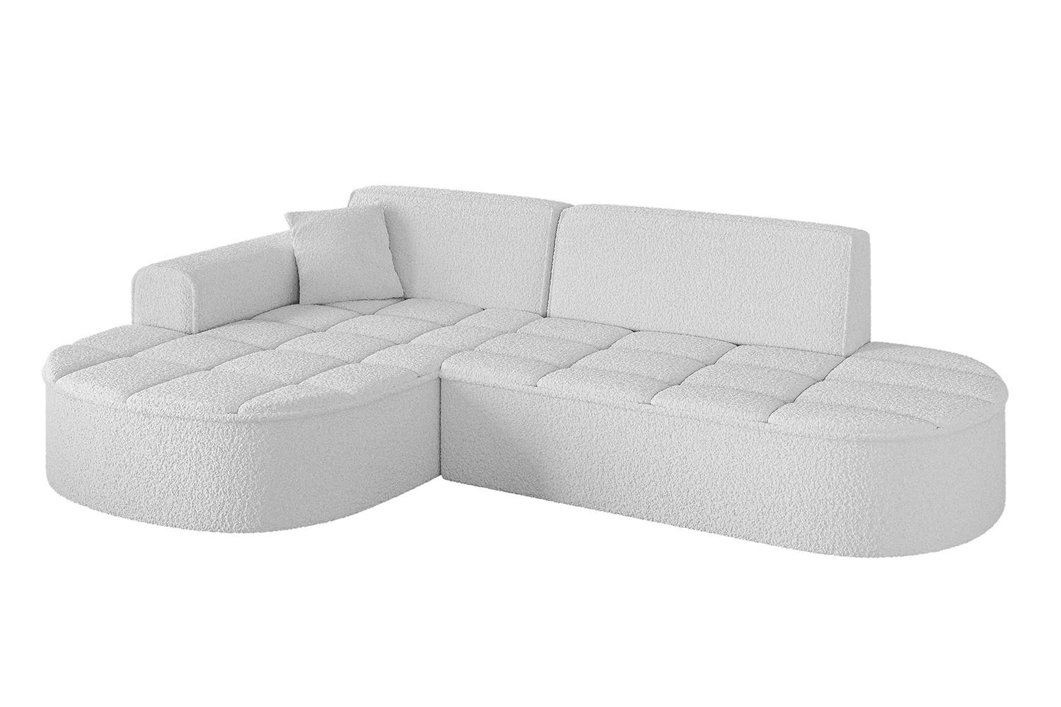 ECKSOFA Ottomane Links TARO-L1 - 243x171x79,5 cm Weiß - Weiß, Holzwerkstoff/Textil (243/171cm) - ALTDECOR