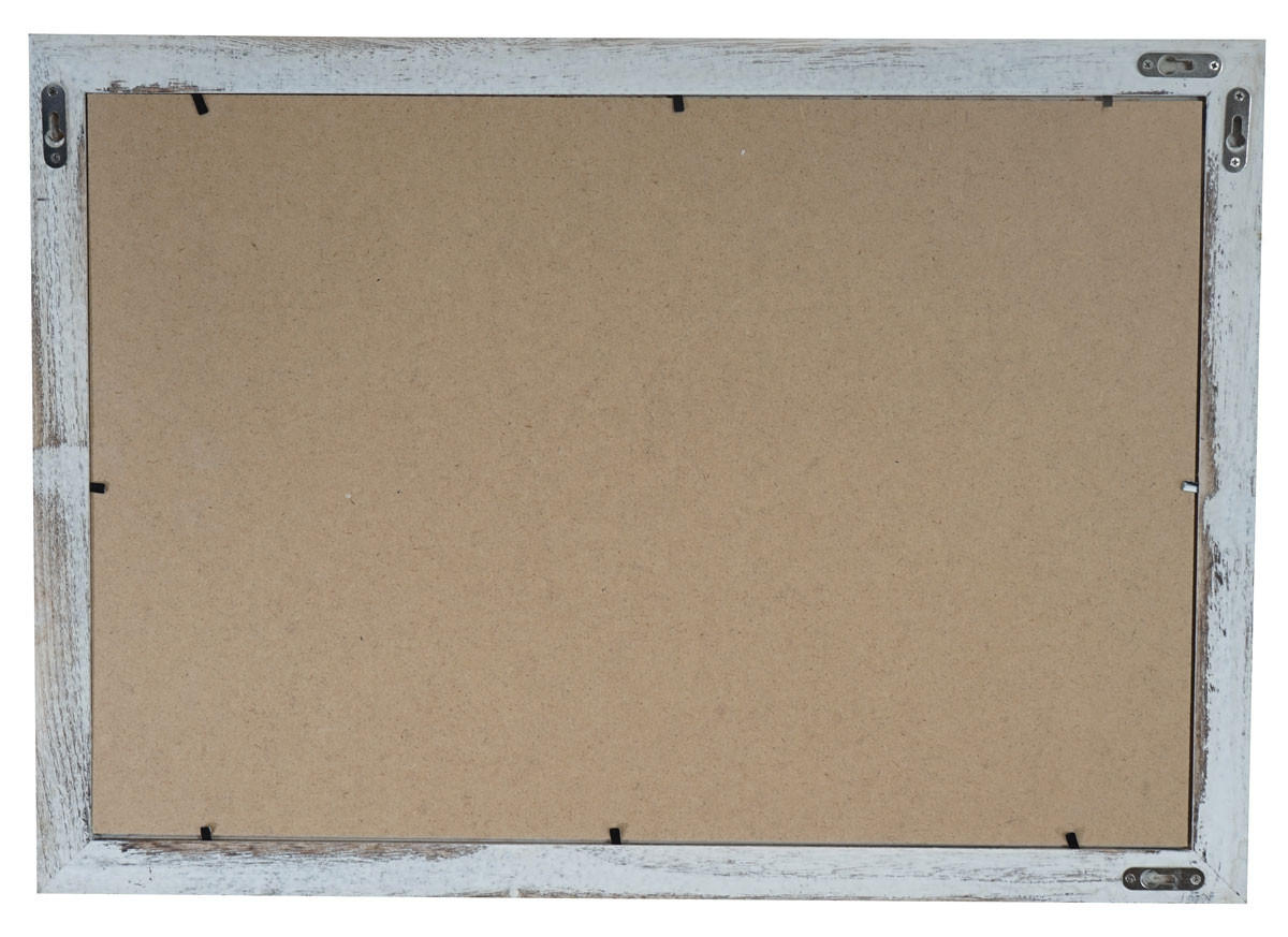 BILDERRAHMEN SHABBY-LOOK rechteckig Kiefer Weiß Dekor - Weiß, Holz (66/46cm) - Jamb