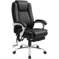 CHEFSESSEL Lederlook Schwarz - Chromfarben/Schwarz, Textil/Metall (67/110/70cm) - CLP