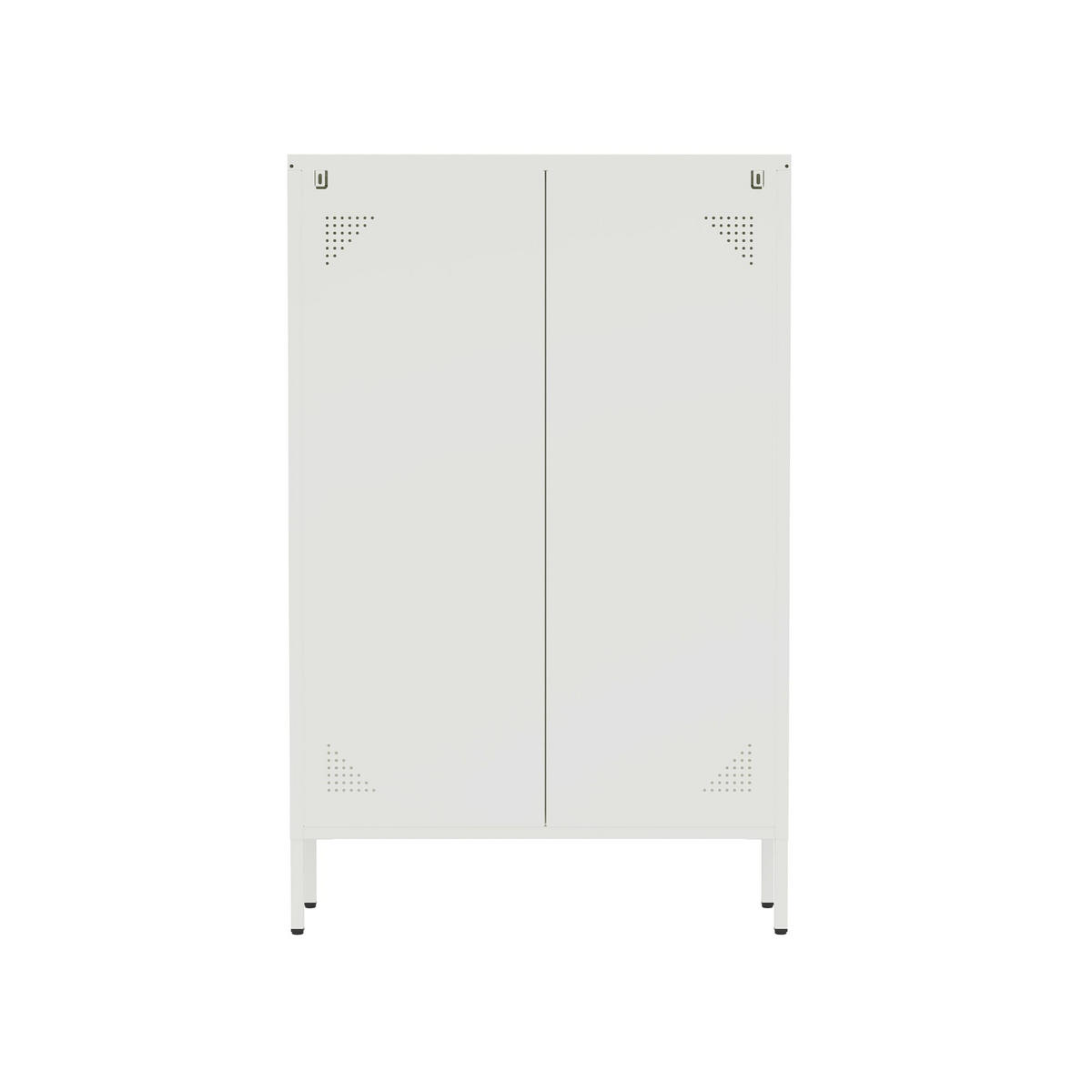 SCHUHSCHRANK 3 Türen Weiß 80/26/125 - Weiß, Metall (80/125/26cm) - Mobili Rebecca