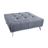 HOCKER WIOLO Hellgrau Webstoff - Silberfarben/Hellgrau, Textil (110/42/110cm) - KAWOLA