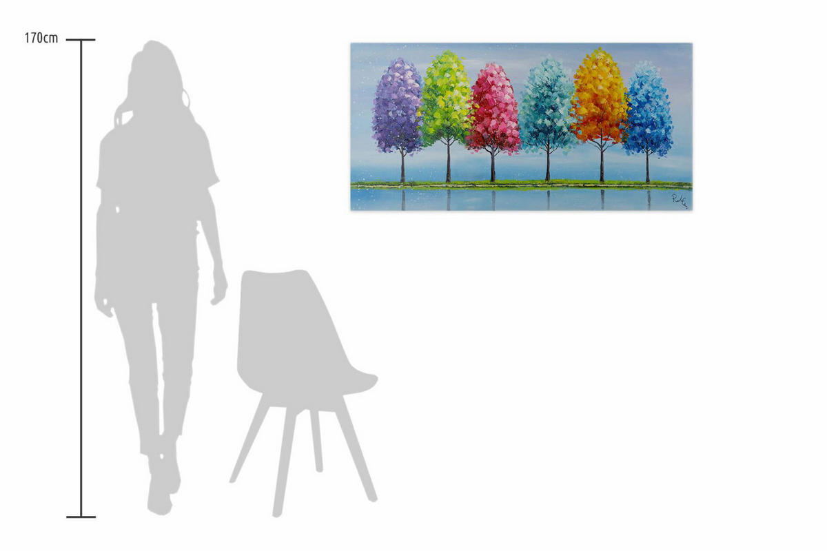ÖLGEMÄLDE 120/60 cm - Multicolor, Holz/Textil (2/60cm) - KUNSTLOFT
